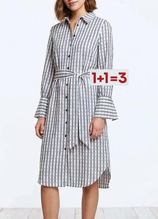 1+1=3 🎁 новая миди рубашка в полоску с поясом от closet london