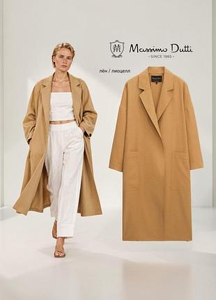 Massimo dutti новый облегчённый тренч из смеси льна и лиоцелла