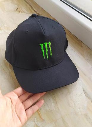 Бейсболка monster energy чорна з салатовим логотипом