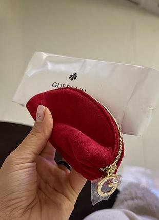 Косметичка жіноча guerlain маленька червона замшева