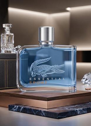 Чоловіча туалетна вода lacoste essential sport (125 мл) — чистий адреналін, морозно-цитрусова свіжість та абсолютна свобода!