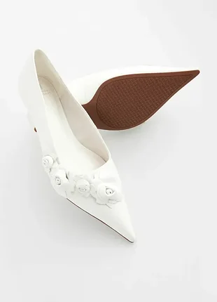 Новые свадебные лодочки туфли kitten heel
