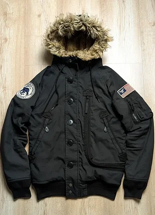 Куртка бомбер alpha industries polar jacket черная s