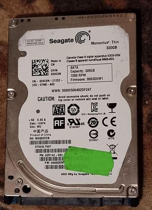 100% hdd 2.5 320 гб seagate 7200 80.1/87.9 жесткий диск st320lt007-9zv142 сигейт 7mm slim 7мм слим