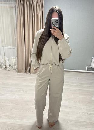 Спортивний костюм жіночий zara бежевий розмір s