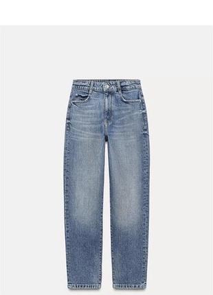 Джинси жіночі zara z1975 slim mom leg з високою посадкою, розмір 36