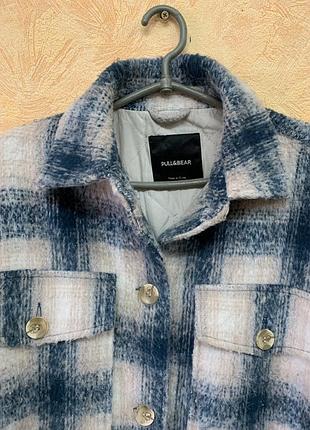 Жіноче пальто pull&bear у клітинку пальт пулл бір розмір l 2