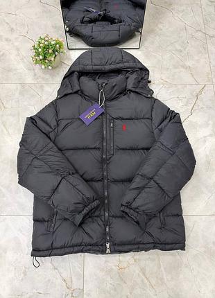 Пуховик polo ralph lauren чорного кольору