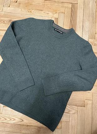 Светр acne studios вовняний сіро-зелений