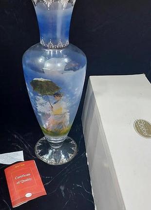 🎨🖌️ большая коллекционная интерьерная ваза goebel artis orbis клод менное madame monet 55 см masterpiece glass vase 2003 🏺✨