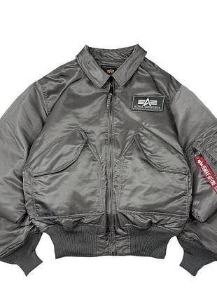 Бомбер alpha industries сірий