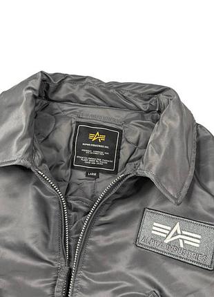Бомбер alpha industries сірий 2