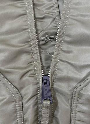 Бомбер alpha industries сірий 5