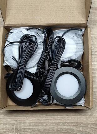 Точечные мебельные led светильники 12v 3w 3000k (6 шт) gr4tec wgt-yxcgd-3w