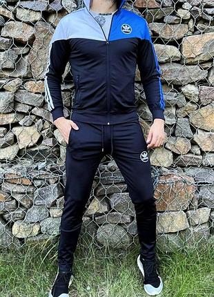 Чоловічий костюм adidas спортивний чорний s-xxl