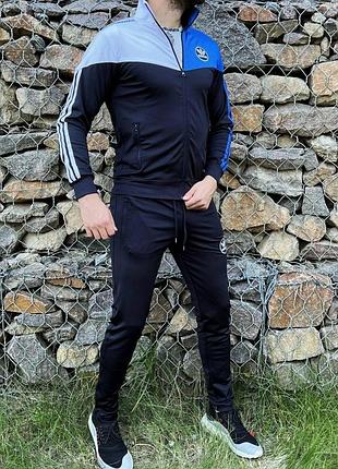 Чоловічий чорний спортивний костюм adidas s-xxl