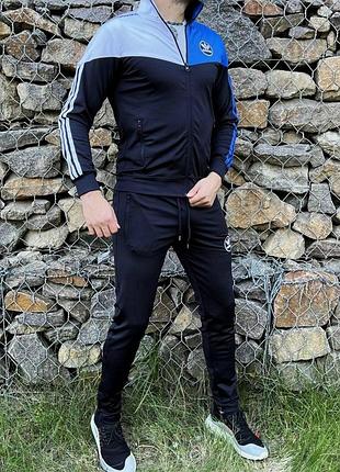 Костюм спортивний adidas чорний s-xxl чоловічий