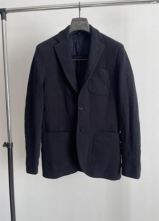 Чоловічий піджак massimo dutti (трикотажний / casual) темно синій