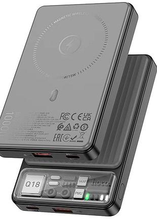 Портативное зу power bank hoco q18 tourer 22.5w с бзу 10000 mah black