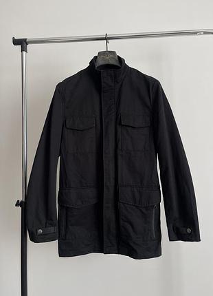 Чоловіча чорна куртка river island в стилі casual / military (розмір s)
