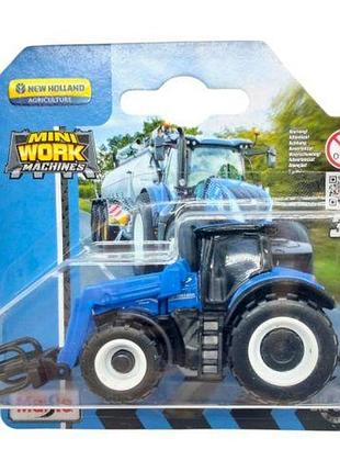 Машинка игрушечная mini work machine tractors with front loader (синий)