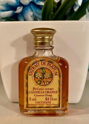 Чисті парфуми екстракт loccitane l'occitane extrait de parfum cinnamon orange апельсин 🍊 з корицею рідкість знятість