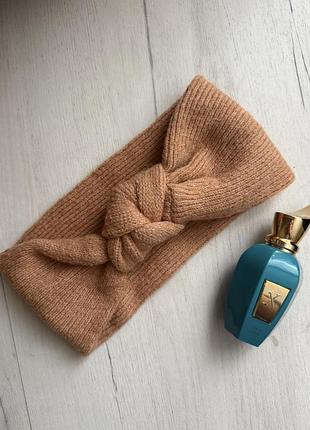 Тепла повʼязка на голову у світло коричневому кольорі primark