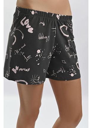 Жіночі шорти elegante don't worry графітовий шарм бавовна