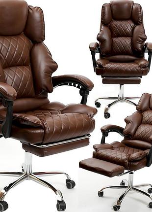 Крісло офісне diego comfort pro коричневий