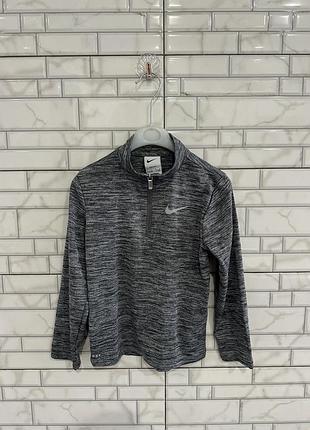 Спортивна кофта nike dri-fit на блискавці / спортивна лонгслів найк 6-7 років (116-122 см) оригінал