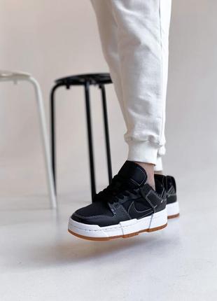 Dunk low disrupt black кроссовки