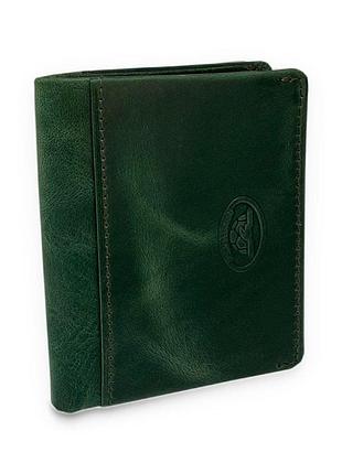Компактная кредитница из гладкой натуральной кожи tony perotti 20908_1 (1034n deep green) зеленый