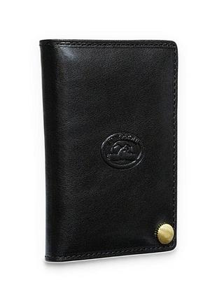 Практичная визитница из натуральной кожи быка tony perotti 21131_1 (2367 nero) черный