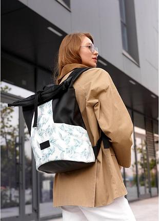 Рюкзак ролл sambag унисекс rolltop kqn принт "palm"