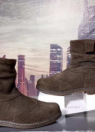 Жіночі замшеві напівчоботи timberland earthkeepers (модель 9799r) розмір 36, довжина устілки 23 см. натуральна замша/шкіра.
