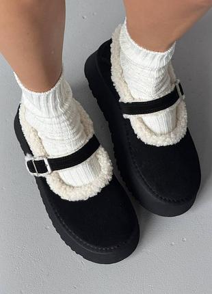 Черные женские угги на зиму