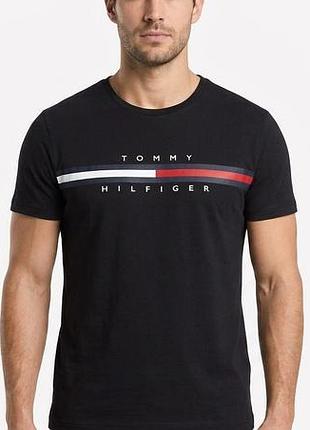 Базова чорна футболка tommy hilfiger m-l