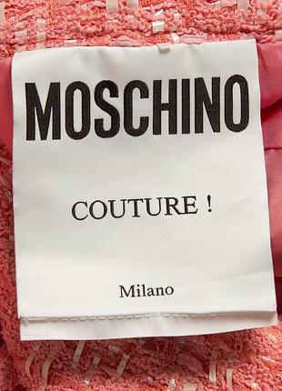 Фирменная розовая твидовая юбка moschino couture! (оригінал)