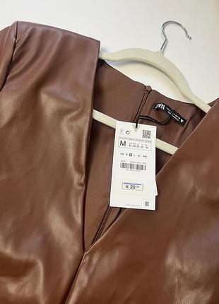 Боді з екошкіри zara 7