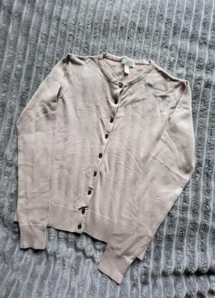 Кардиган на гудзиках h&m бежевого кольору