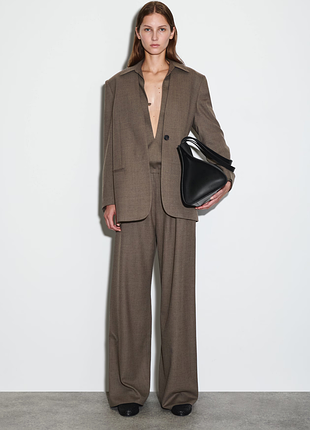 Брюки женские cos wool-blend wide-leg trousers / 44