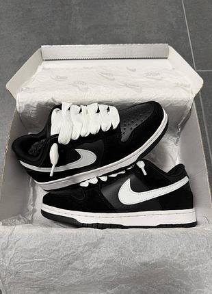 Nike sb dunk low black white winter 2