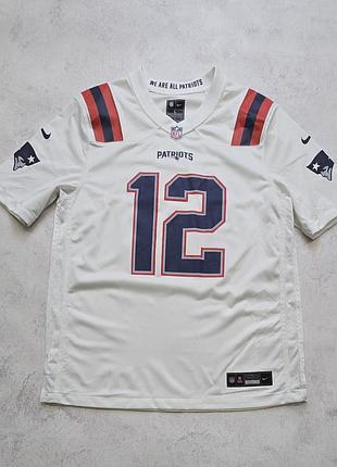 Американський футбол nike nfl new england patriots tom brady #12 game jersey