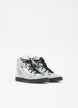 Кросівки снікерси хай топи balenciaga marble top sneakers