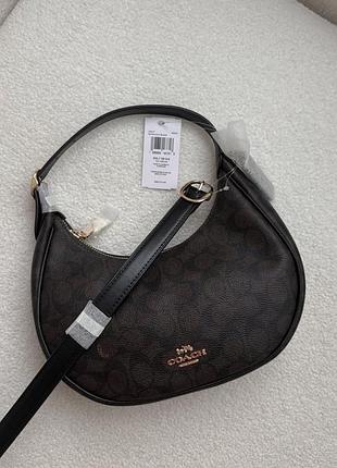 Сумка жіноча coach emily shoulder коричнева бежева