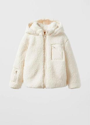 Куртка zara для дітей, молочна, зріст 116 см