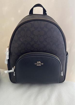 Рюкзак жіночий coach court коричневий з чорним