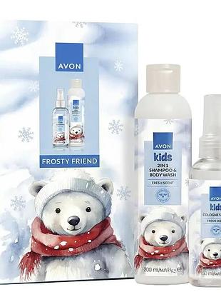 Avon детский подарочный набор frosty friend с ароматом свежести