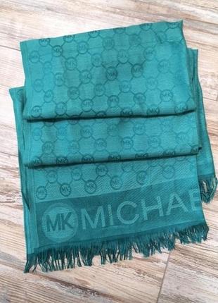 Шарф жіночий michael kors бірюзовий з логотипом