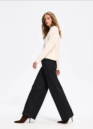Жіночі джинси wide leg чорні